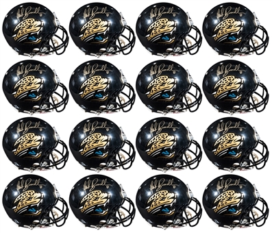 Lot of (16) Mark Brunell Signed Jacksonville Jaguars Pro-Line Authentic Helmets (PSA PreCert)